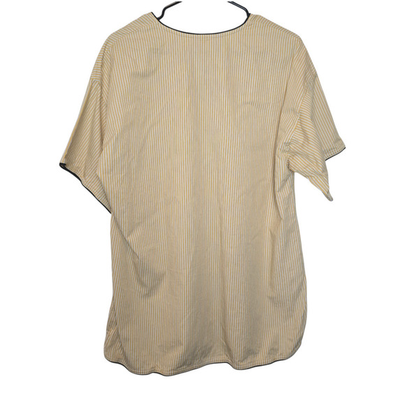 Tory Burch YELLOW Buddy stripe tunic size medium - Picture 4 of 8